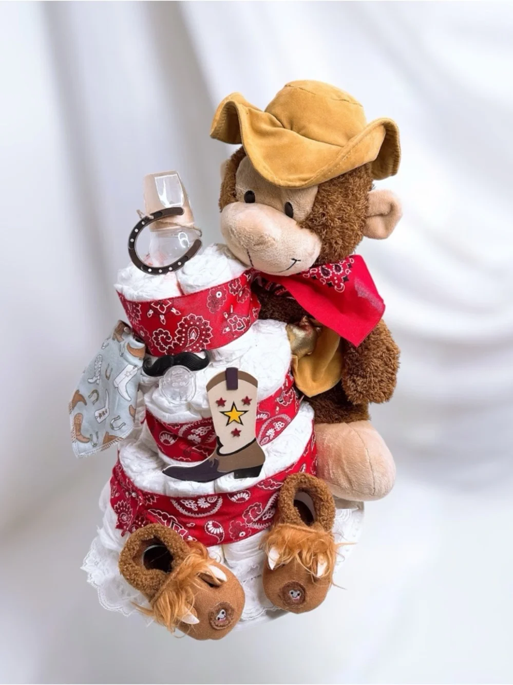 Cowboy Diaper Cake, Wild West Sheriff Diaper cake, Baby Shower gift